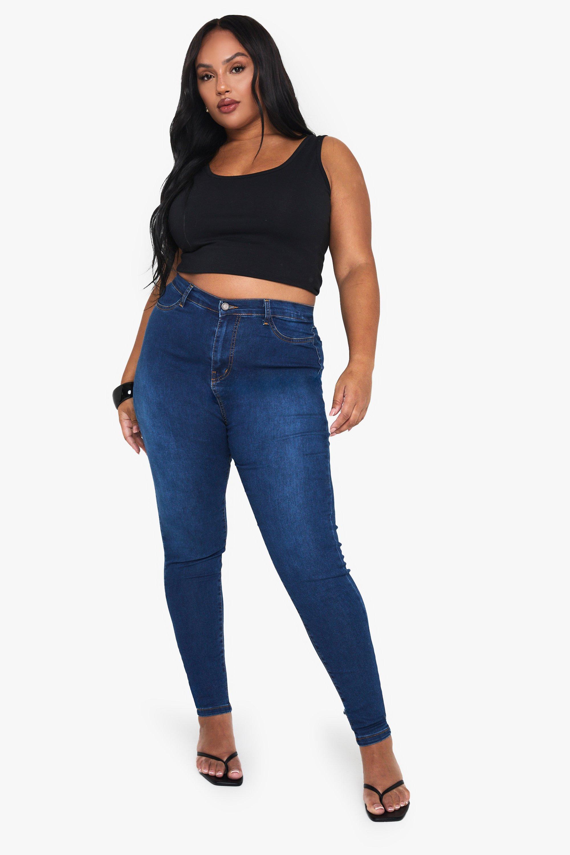 Plus size store stretch skinny jeans